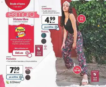 Lidl Esmara pantalón esmara camiseta oferta