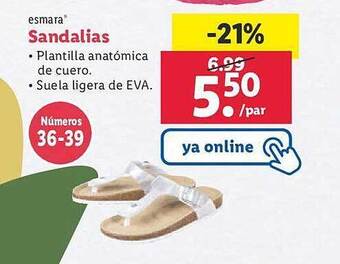 Lidl Esmara sandalias oferta