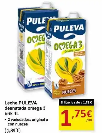 SPAR Leche puleva desnatada omega 3 oferta