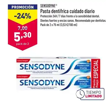 ALDI Sensodyne Pasta dentífrica cuidado diario Pack de 2 x 75ml oferta