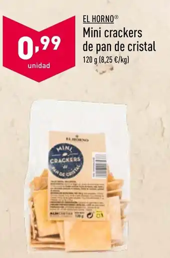 ALDI El Horno Mini Crackers de pan de cristal 120g oferta