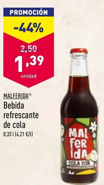 ALDI Malferida Bebida refrescante de cola 0,33 L oferta