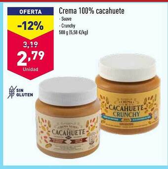 ALDI Crema 100% cacahuete oferta