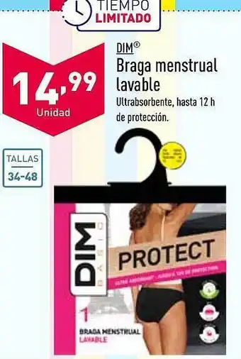 ALDI Dim braga menstrual lavable oferta
