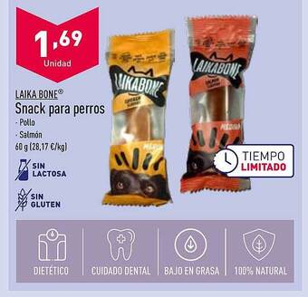 ALDI Laika bone snack para perros oferta