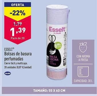 ALDI Esselt bolsas de basura perfumadas oferta