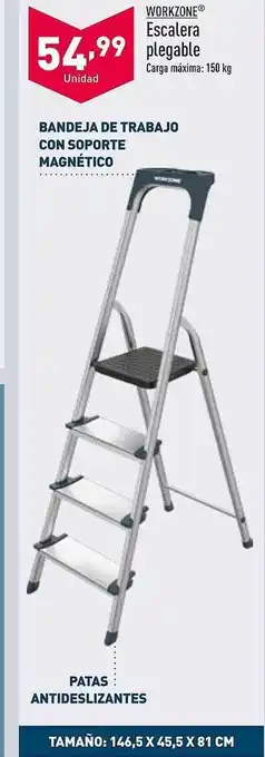 ALDI Workzone escalera plegable oferta