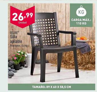 ALDI Belavi silla apilable oferta