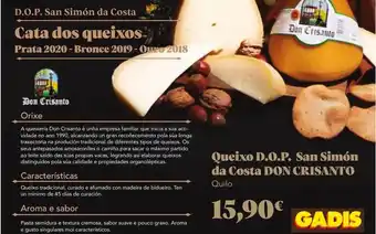 Gadis Queixo d.o.p. san simón da costa don crisanto oferta