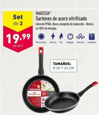 ALDI Magefesa Sartenes de acero vitrificado Set de 2 oferta