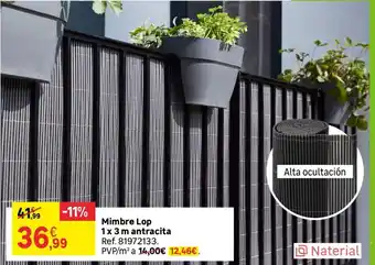 Leroy Merlin Mimbre Lop[ 1 x 3 m Antracita oferta