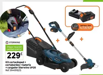 Leroy Merlin Kit Cortacésped Cortabordes + bateria + cargador Sterwins UP20 oferta