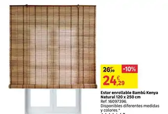 Leroy Merlin Estor Enrollable Bambu Kenya Natural 120 250 cm oferta
