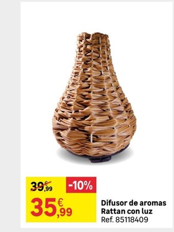 Leroy Merlin Difusor De Aromas Rattan Con Luz oferta