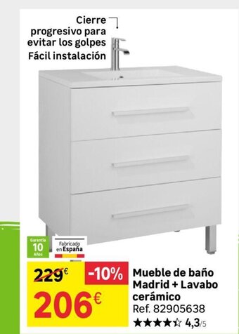 Leroy Merlin Mueble De bano Madrid + Lavabo Ceramico oferta