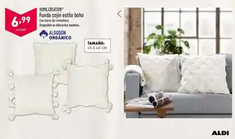 ALDI Home Creation Funda cojín estilo boho 45 x 45 cm oferta