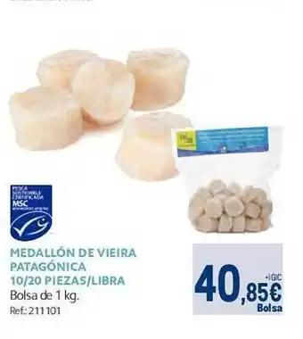 Makro Medallón de vieira patagónica 10 20 piezas libra oferta