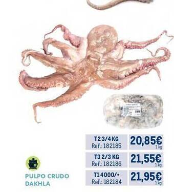 Makro Pulpo crudo dakhla oferta