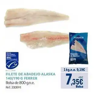 Makro Filete de abadejo alaska ferrer oferta