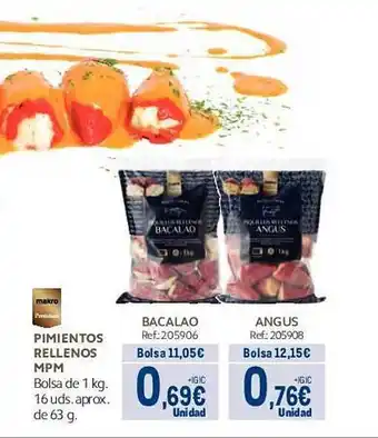 Makro Makro premium pimientos rellenos mpm bolsa oferta