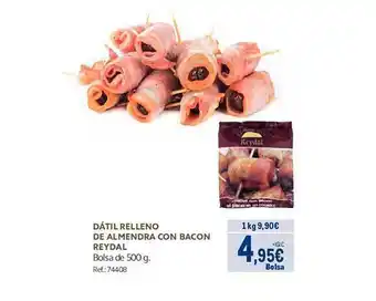 Dátil relleno de almendra con bacon reydal bolsa
