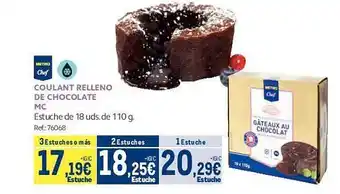 Makro Makro chef coulant relleno de chocolate mc estuche de 18 oferta