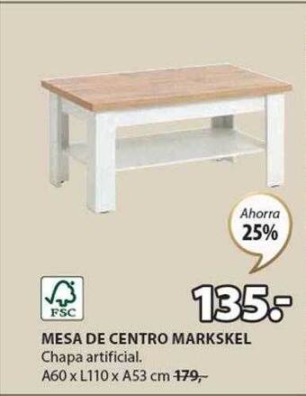 JYSK Mesa de centro markskel oferta