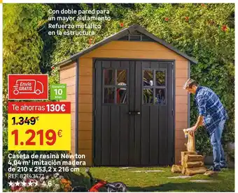 Leroy Merlin Caseta de resina newton 4,04 m imitación madera de 210 x 253,2 x 216 cm oferta
