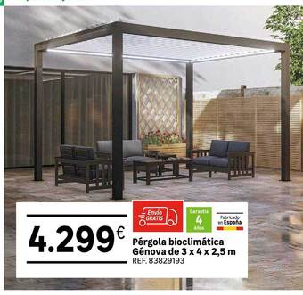 Leroy Merlin Pérgola bioclimática génova oferta