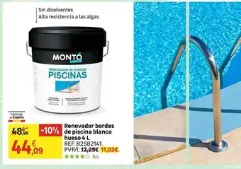 Leroy Merlin Renovador bordes de piscina blanco hueso 4l monto oferta
