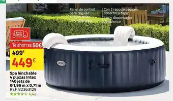 Leroy Merlin Spa hinchable 4 plazas intex 140 jets de ø 1,96 m x 0,71 m oferta