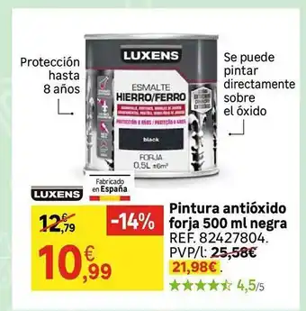 Leroy Merlin Pintura antióxido forja 500ml negra oferta