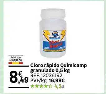 Leroy Merlin Cloro rápido quimicamp granulado 0,5 kg oferta