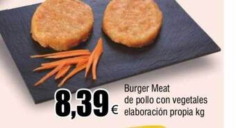 FROIZ Burger meat de pollo con vegetales elaboración propia kg oferta