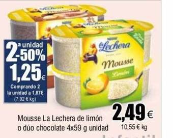 FROIZ Mousse la lechera de limón o dúo chocolate oferta