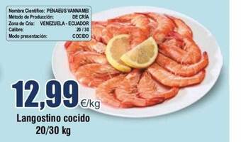 FROIZ Langostino cocido oferta