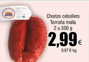 FROIZ Chorizo cebollero torroña malla oferta
