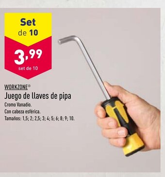 ALDI Workzone Juego de llaves de pipa oferta