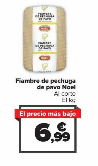 Carrefour Fiambre de pechuga de pavo noel oferta