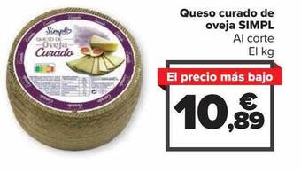 Carrefour Queso curado de oveja simpl oferta