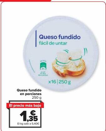 Carrefour Queso fundido en porciones oferta