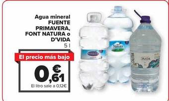 Carrefour Agua mineral fuente primavera font natura o d'vida oferta