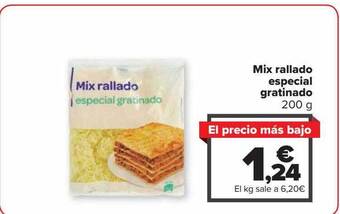 Carrefour Mix rallado especial gratinado oferta
