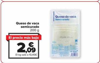Carrefour Queso de vaca semicurado oferta