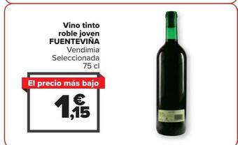 Carrefour Vino tinto roble joven fuenteviña vendimia seleccionada oferta