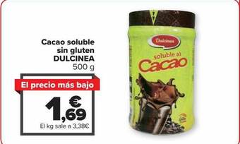Carrefour Cacao soluble sin gluten dulcinea oferta