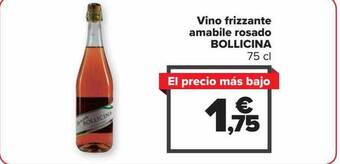 Carrefour Vino frizzante amabile rosado bollicina oferta