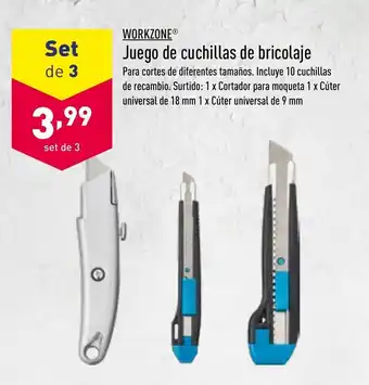 ALDI Workzone Juego de cuchillas de bricolaje oferta