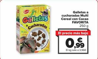 Carrefour Galletas a cucharadas multi cereal con cacao favorita oferta