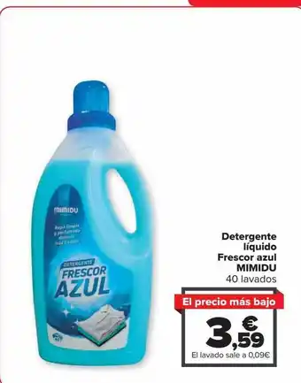 Carrefour Detergente líquido frescor azul mimidu oferta